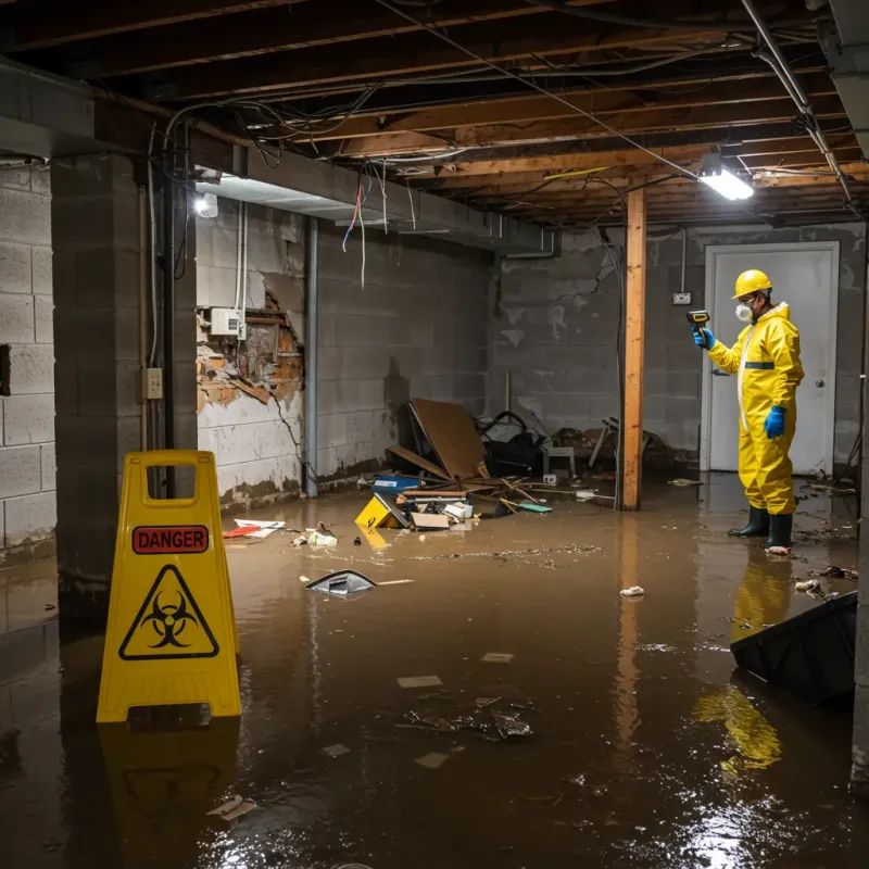Flooded Basement Electrical Hazard in Liberty, UT Property