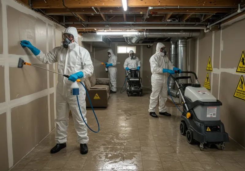 Basement Moisture Removal and Structural Drying process in Liberty, UT